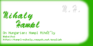 mihaly hampl business card